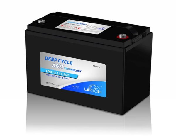 LEOCH LDC12-115-G31-T 12 V 118 ah LP SERIE BATTERIA AGM PIOMBO ACIDO