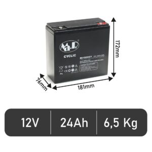 MAP BE12024CY 12V 24Ah BATTERIA AGM