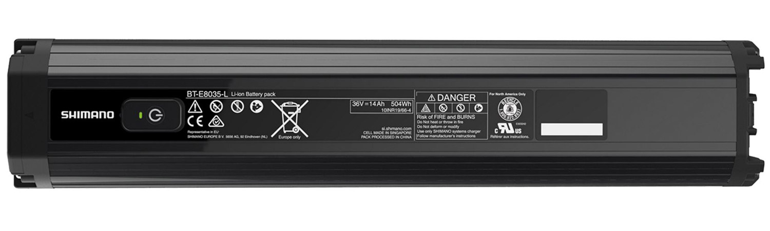 SHIMANO Batteria per Tubo Obliquo STEPS BT-E8035-L 504Wh - immagine 2